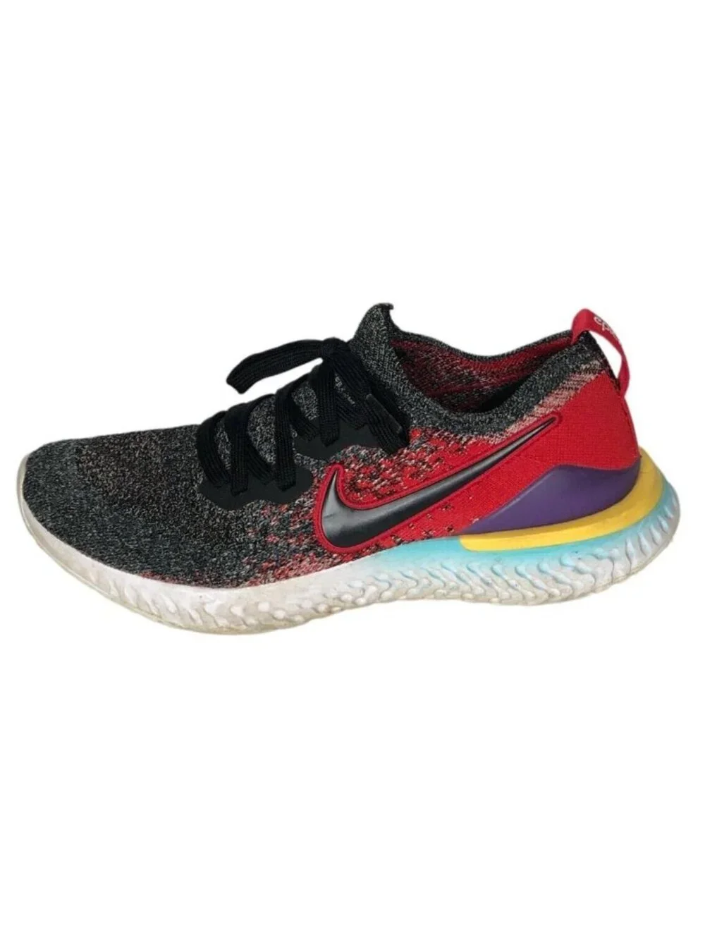 Nike Epic React FlyKnit Youth 7 Running Sneaker Shoe AQ3243-007 Red Jade Lightwe